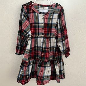 Girls winter flannel dress